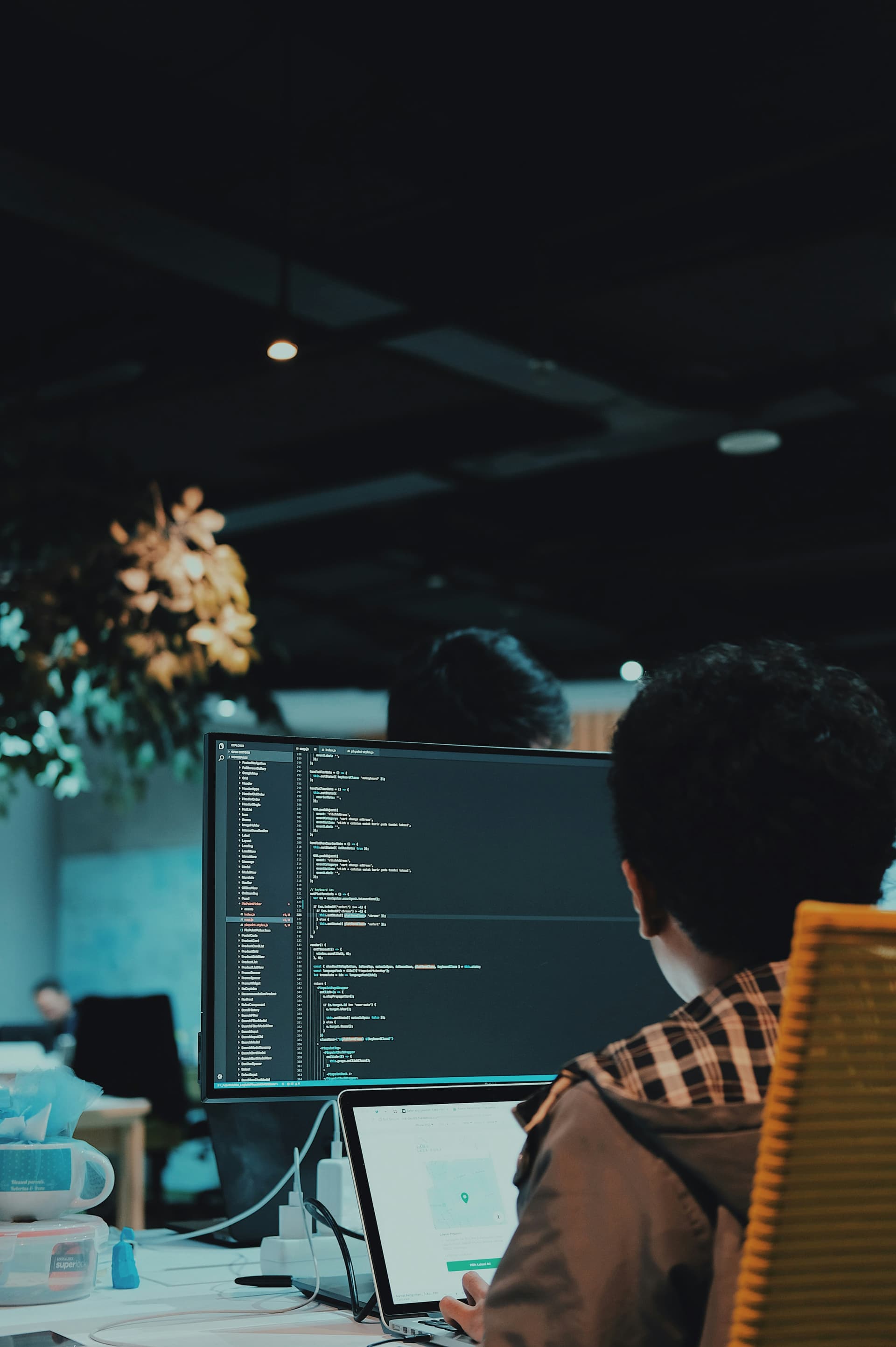Developer coding